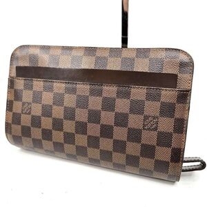 Louis Vuitton Brown Checkered Clutch